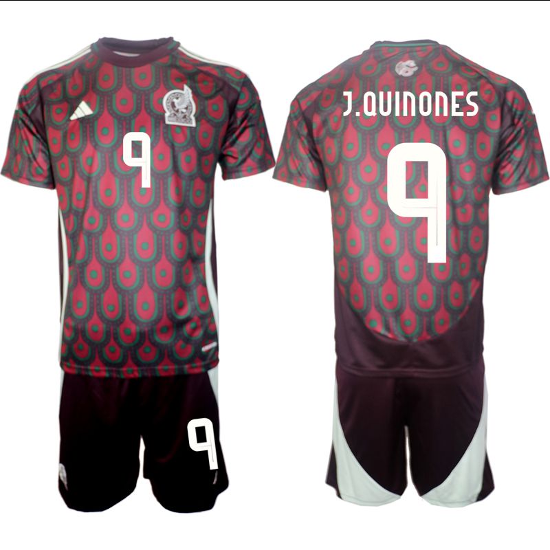 Men 2024-2025 Season Mexico home red #9 Soccer Jersey